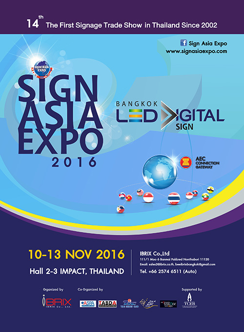 Sign Asia Expo 2016 & Bangkok LED & Digital Sign 2016