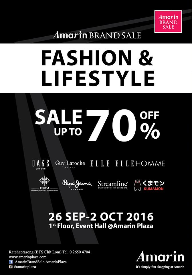 Amarin Brand Sale: Fashion & Lifestyle Sale Up To 70%