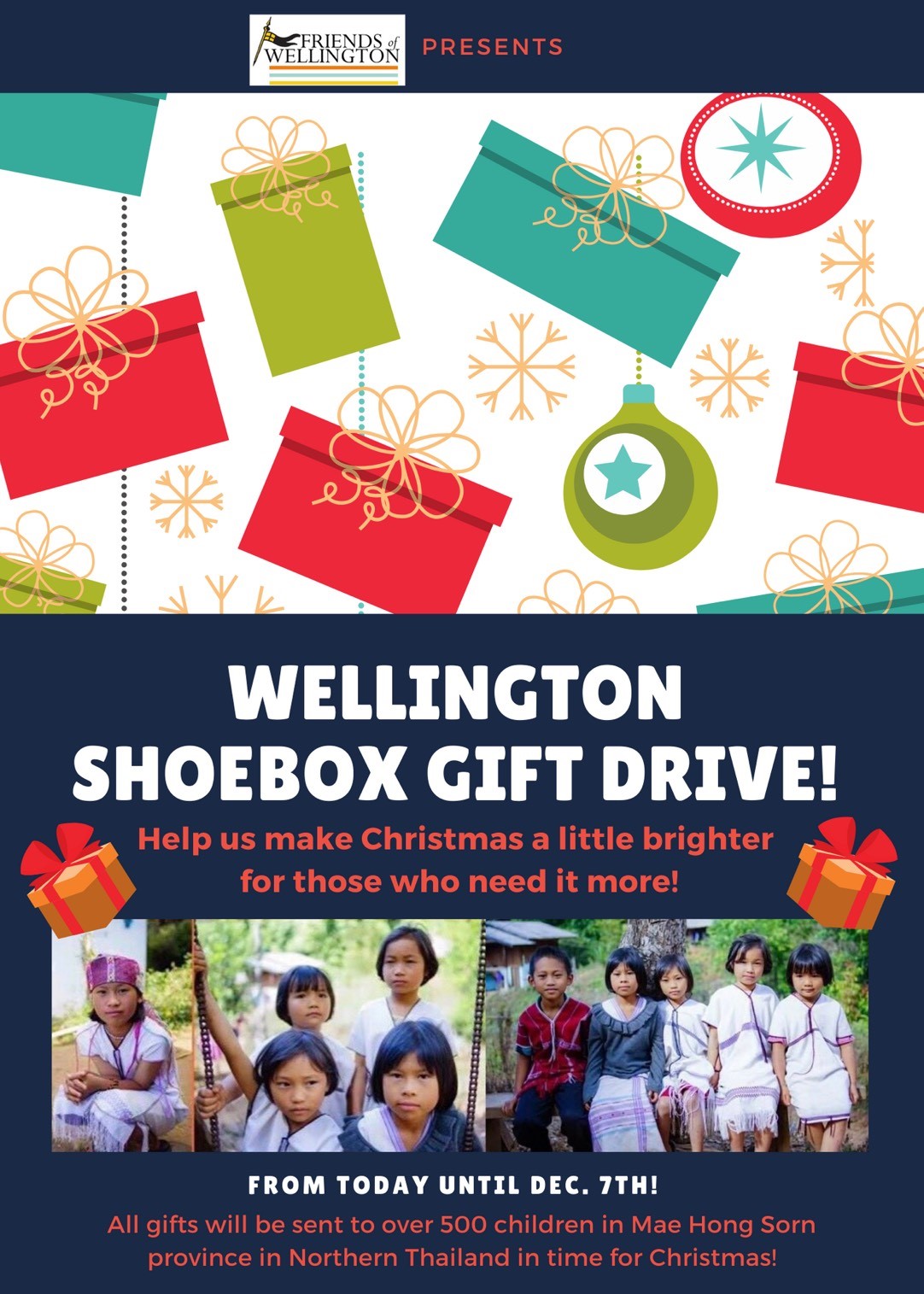 กิจกรรม Wellington Shoebox Gift Drive