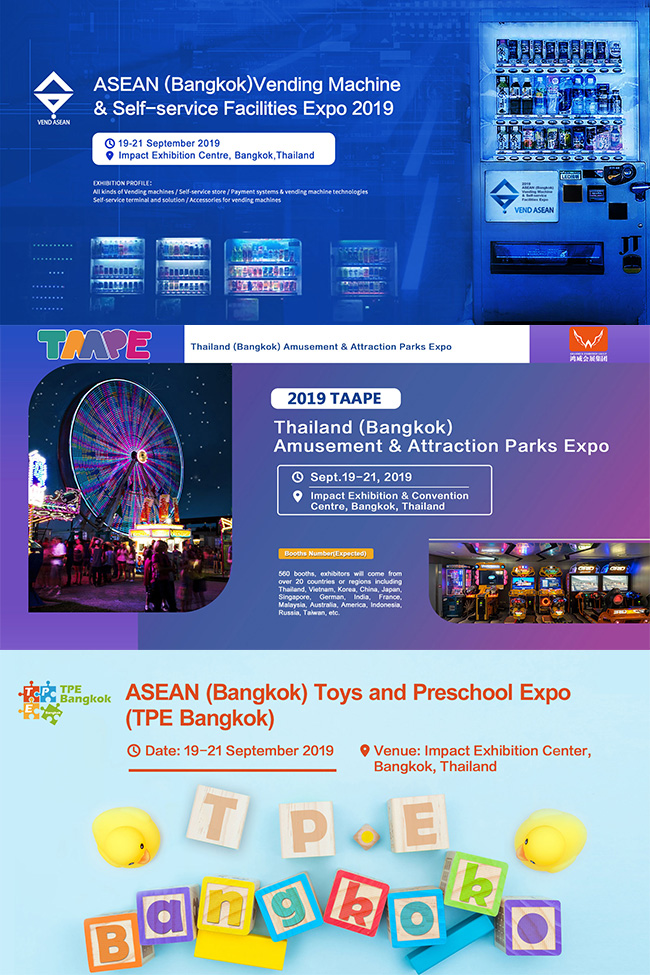 Vend ASEAN / Thailand (Bangkok) Amusement & Attraction Park Expo (TAAPE) / ASEAN (Bangkok) Toys & Preschool Expo (TPE Bangkok) 2019