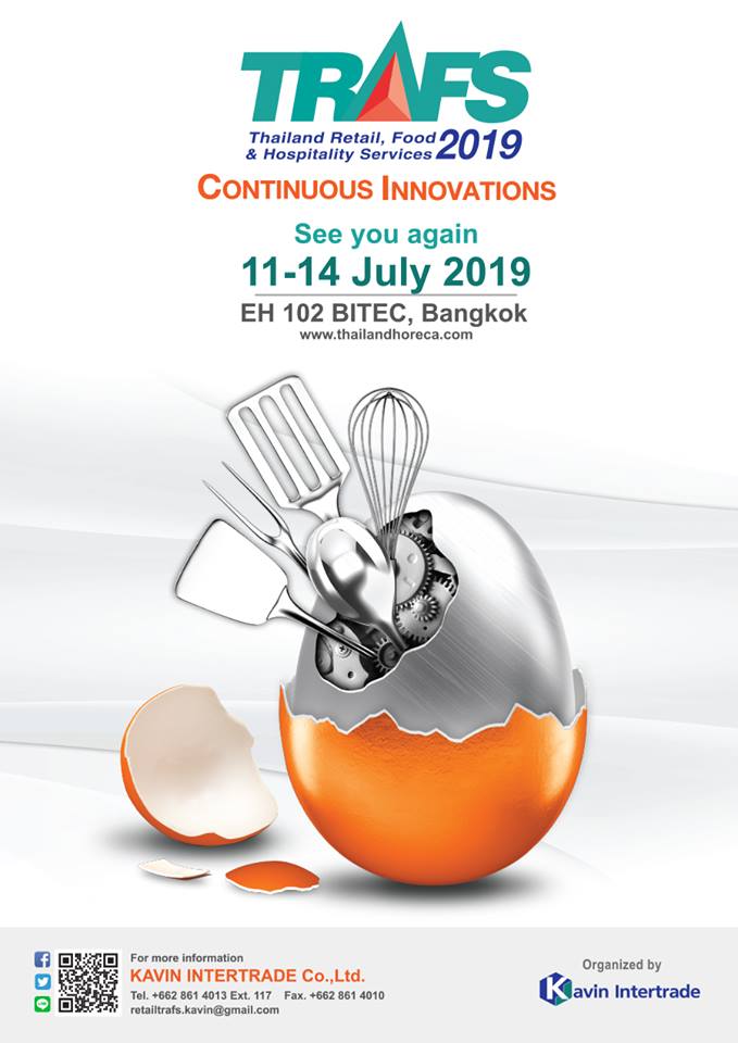 Thailand Retail, Foods & Hospitality Services 2019 (TRAFS 2019), 13th edition