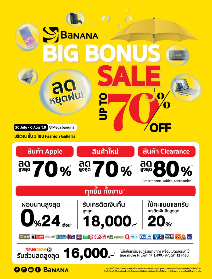 BaNANA BIG BONUS ลดสูงสุด 70% @Megabangna